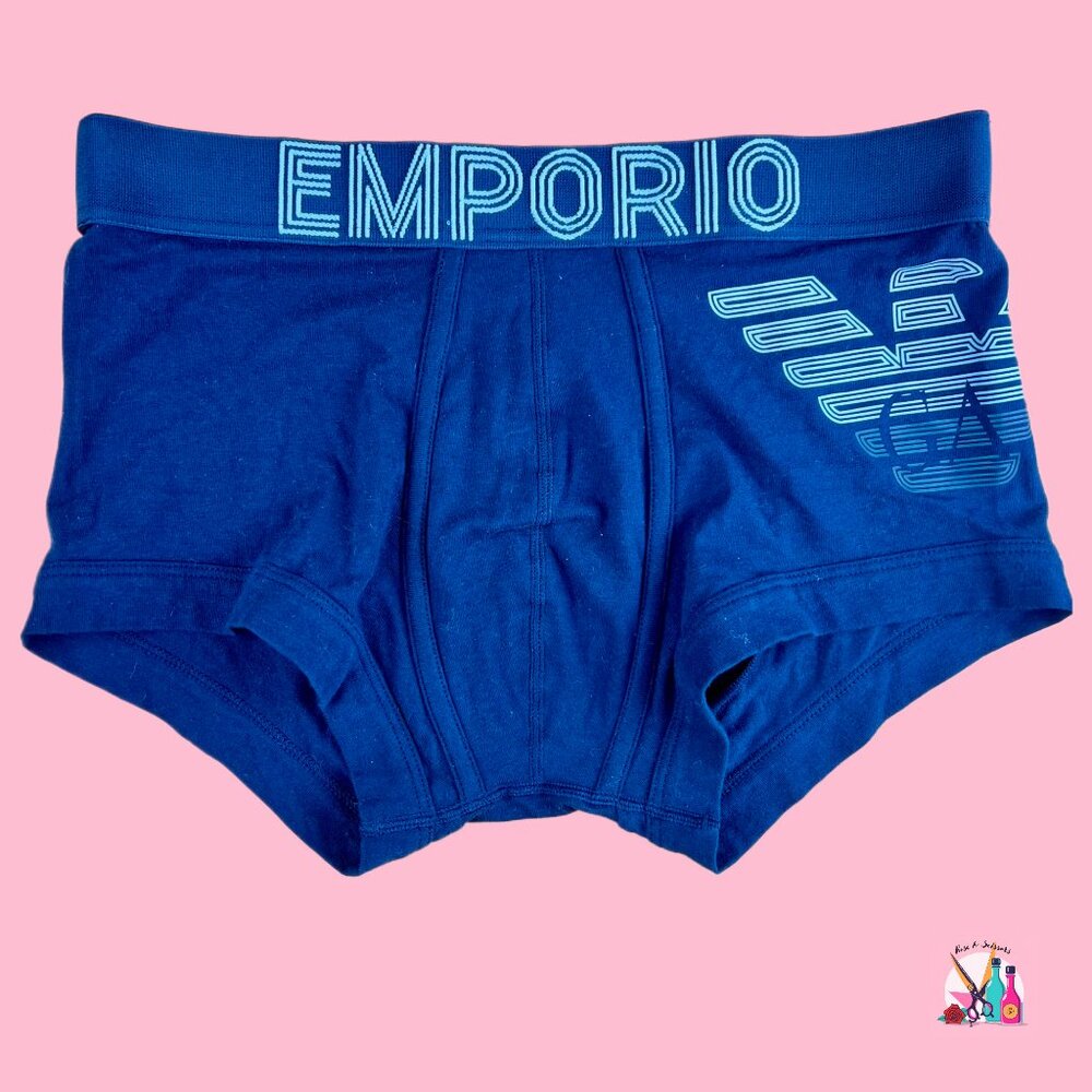 EMPORIO ARMANI BIG EAGLE STRETCH COTTON TRUNK BLUE | M
